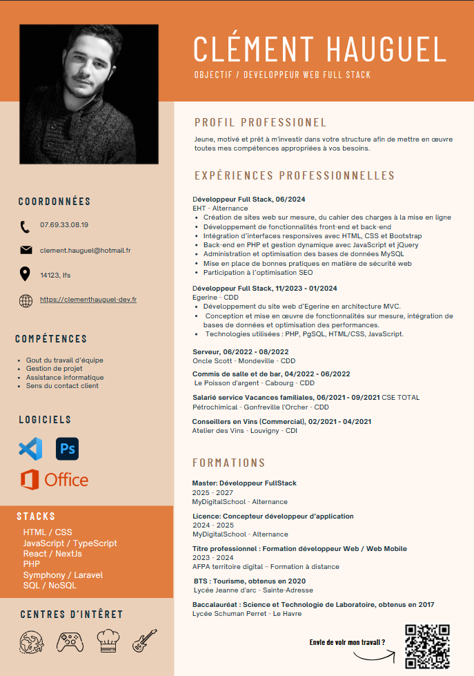 Cv Clément Hauguel